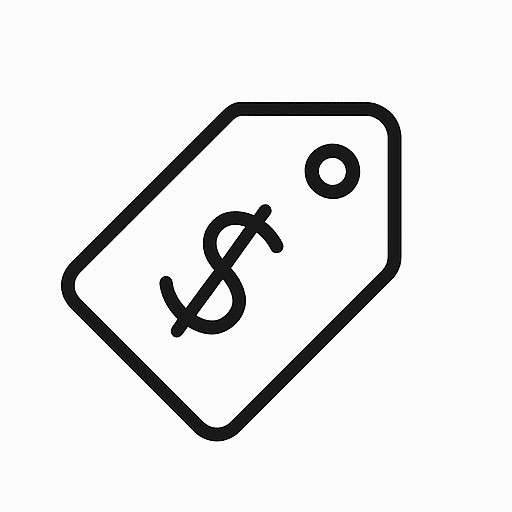 Transparent pricing icon